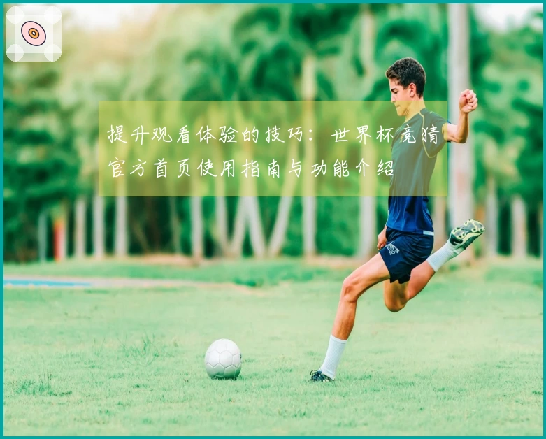 提升观看体验的技巧：世界杯竞猜官方首页使用指南与功能介绍